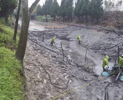 湖南省岳陽市洞庭湖南湖防洪渠清淤工程